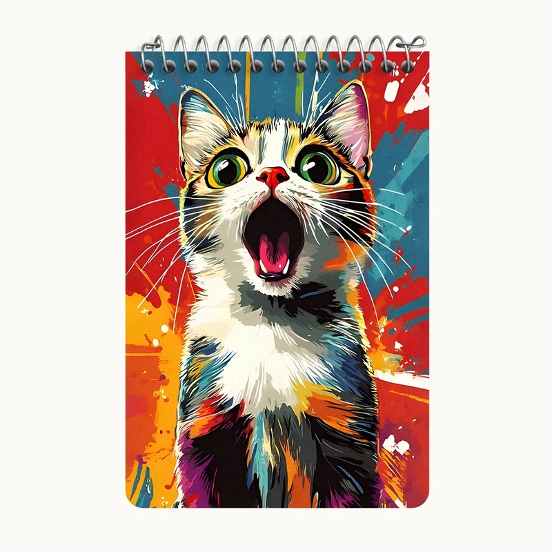 دفتر یادداشت 50 برگ خندالو طرح گربه کد F9855