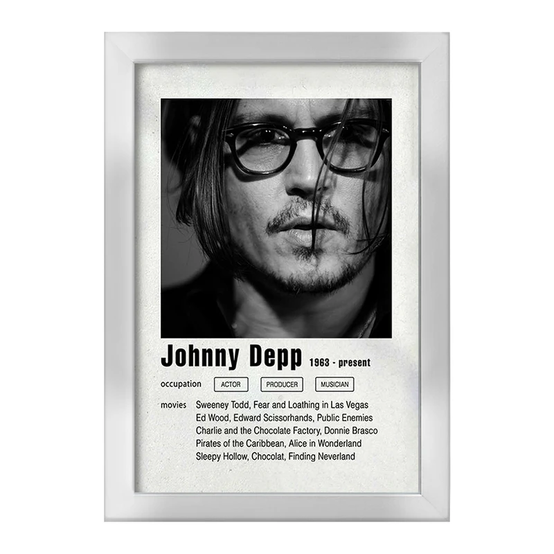 تابلو خندالو طرح جانی دپ (Johnny Depp) کد F11206