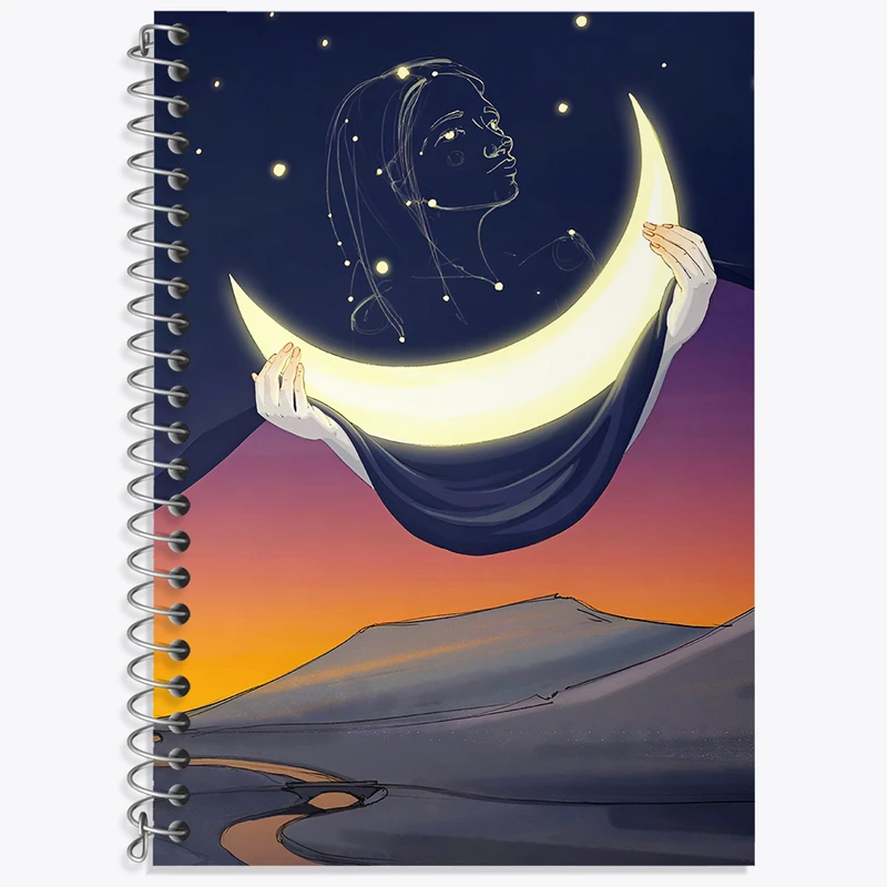 دفتر زبان دوخط 50 برگ خندالو طرح انتزاعی کد F4786