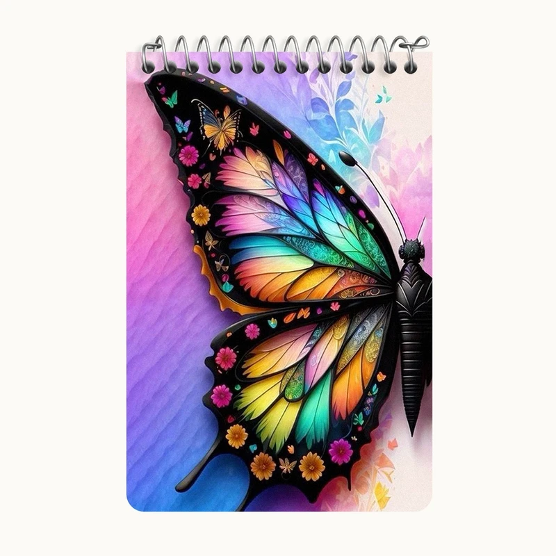 دفتر یادداشت 50 برگ خندالو طرح پروانه کد F2948
