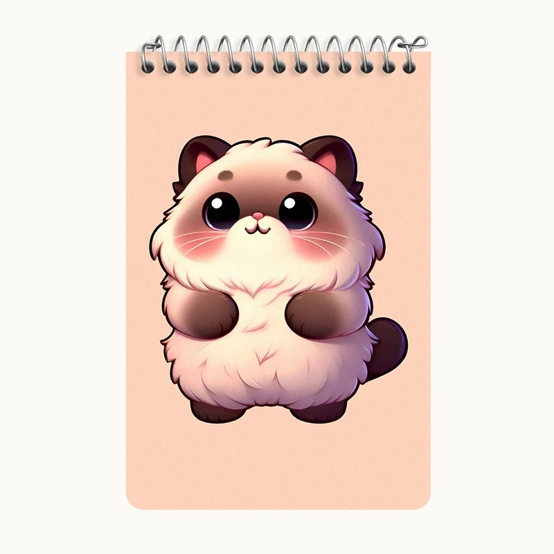 دفتر یادداشت 50 برگ خندالو طرح گربه کیوت کد F7752