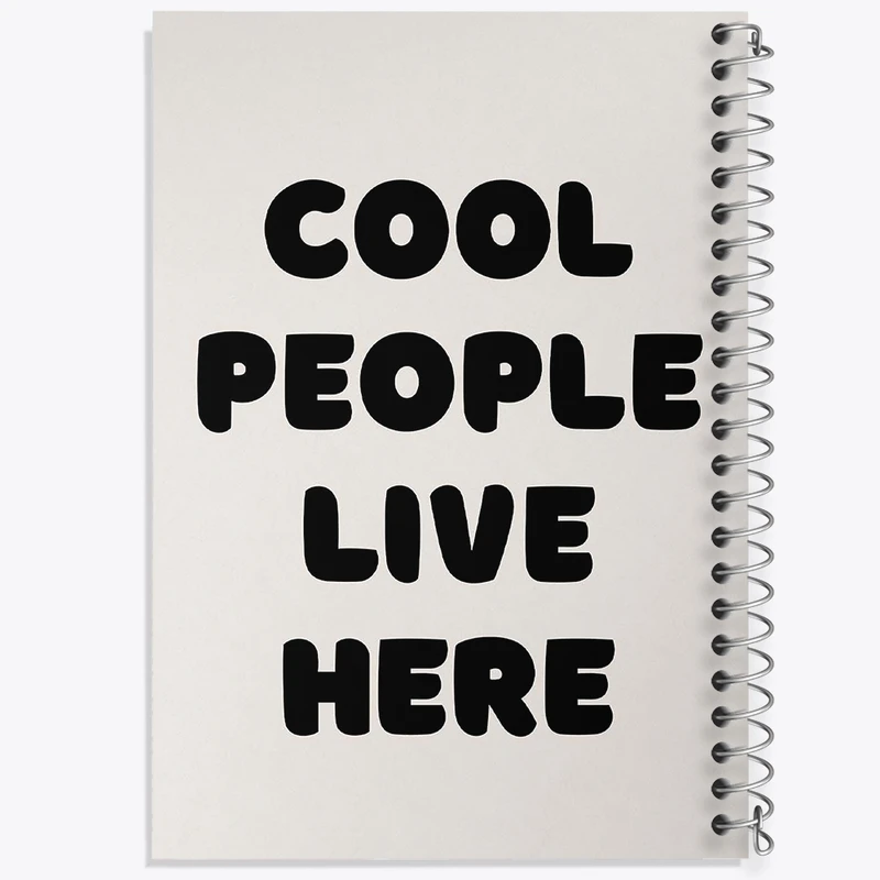دفتر شطرنجی 50 برگ خندالو طرح Cool People Live Here کد F11904