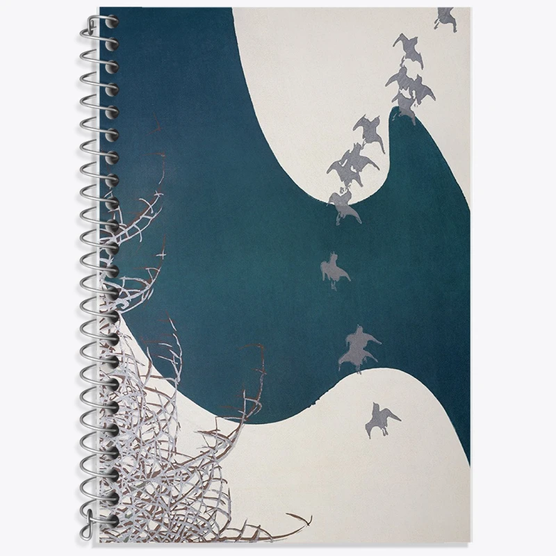 دفتر نت موسیقی 50 برگ خندالو طرح نقاشی پرندگان ساکن در زیستگاه اثر کامی ساکا سکا کد F12296