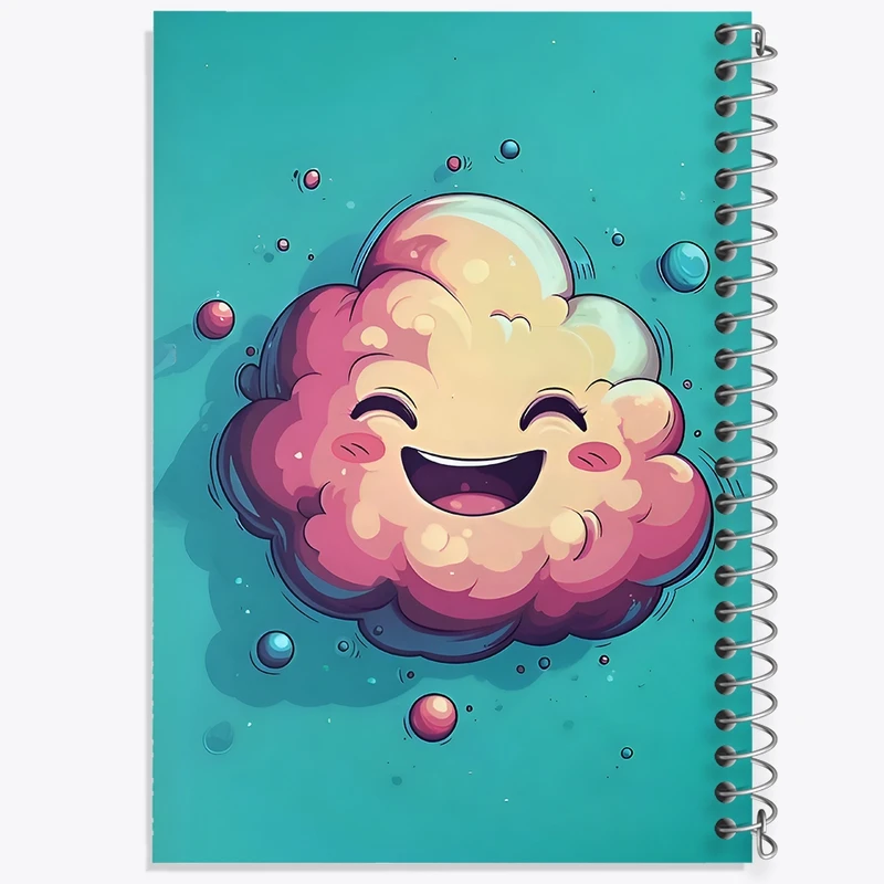 دفتر ژورنال نویسی 50 برگ خندالو مدل نقطه ای طرح ابر کیوت کد F9864