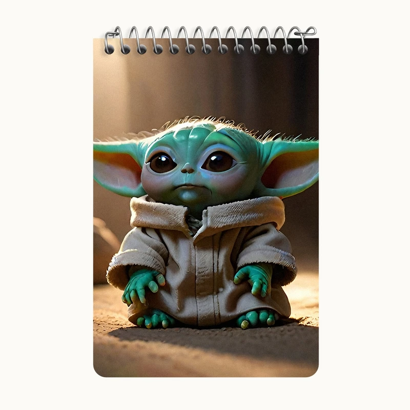 دفتر یادداشت 50 برگ خندالو طرح بیبی یودا کد F6087