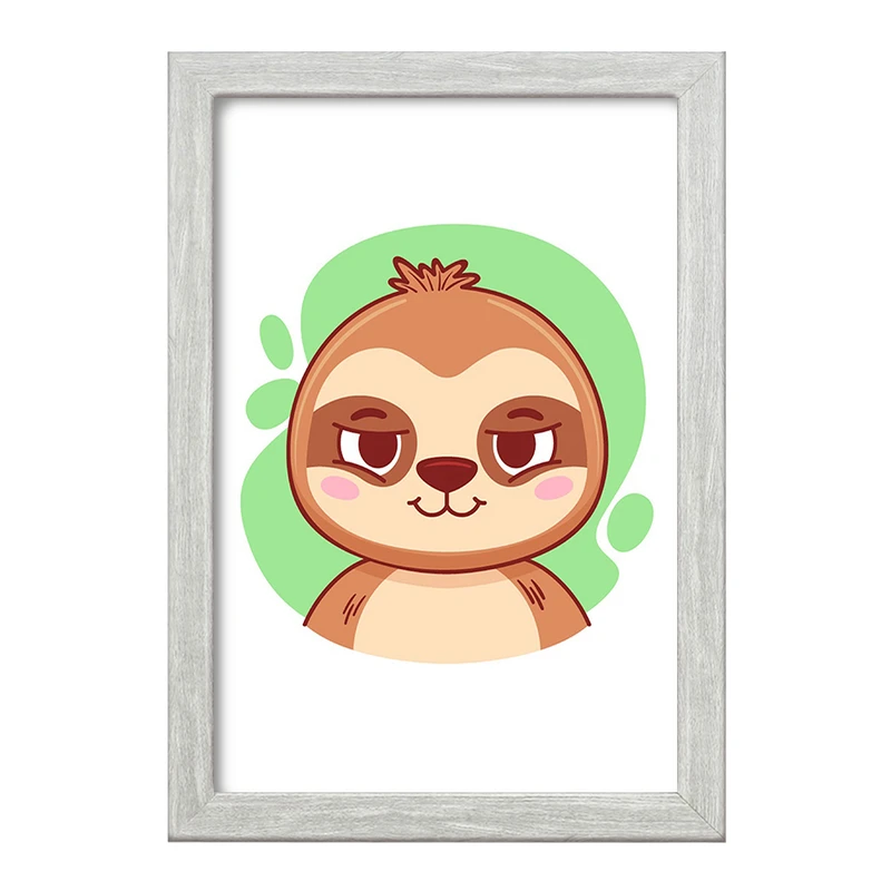 تابلو خندالو طرح تنبل حیوانات بامزه کد 37143