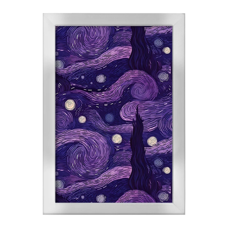 تابلو خندالو طرح شب پر ستاره کد F3717