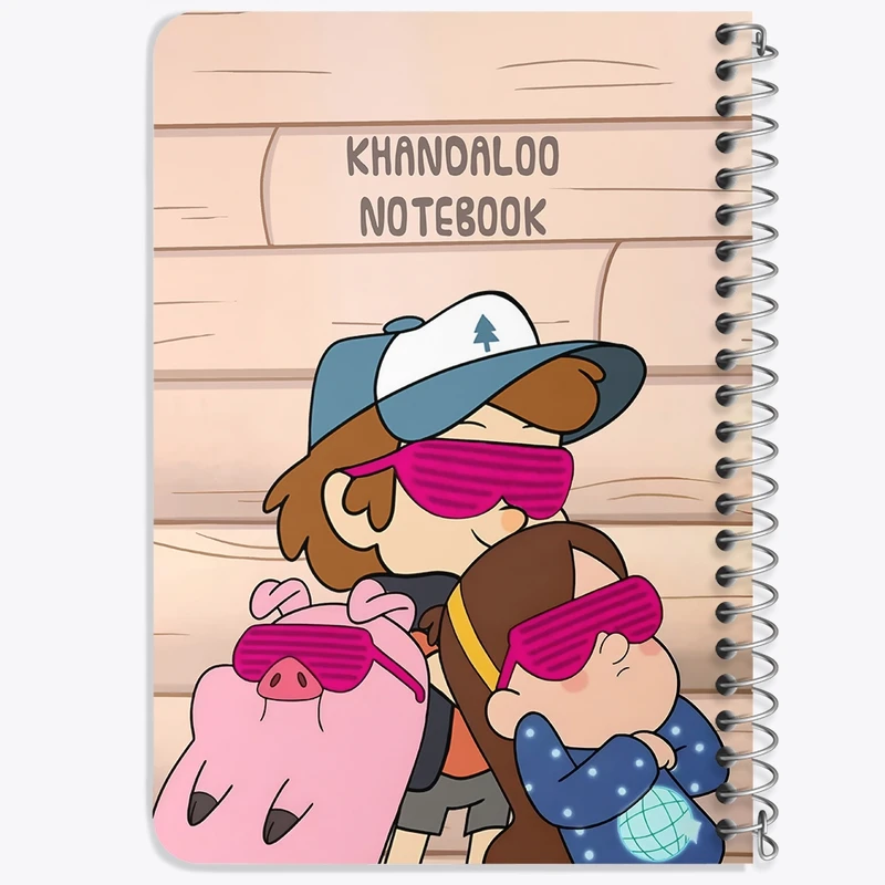 دفتر یادداشت 50 برگ خندالو طرح آبشار جاذبه (Gravity Falls) کد N9213