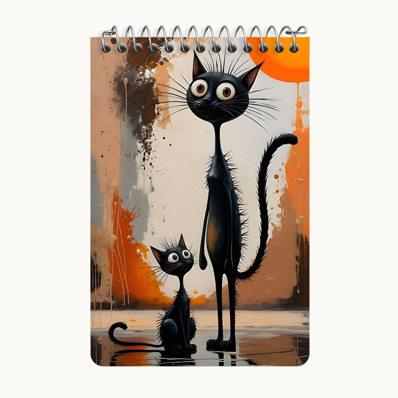 دفتر یادداشت 50 برگ خندالو طرح گربه (Cat) کد F4239