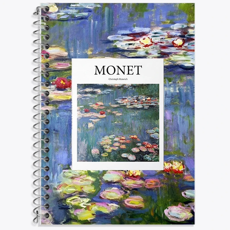 دفتر زبان دوخط 50 برگ خندالو طرح کلود مونه (Claude Monet) کد F10718
