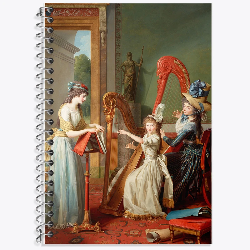 دفتر زبان 50 برگ خندالو مدل دو خط طرح نقاشی درس هارپ اثر ژان آنتوان تئودور ژیروس کد F12128