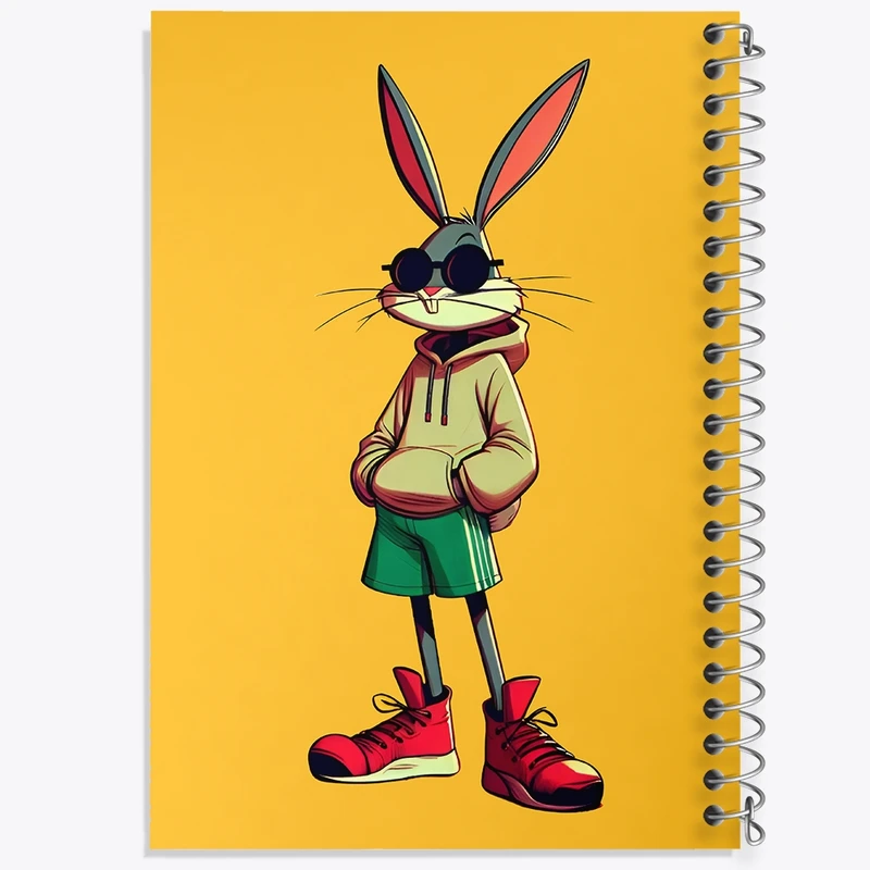 دفتر طراحی 50 برگ خندالو طرح باگز بانی کد N5749