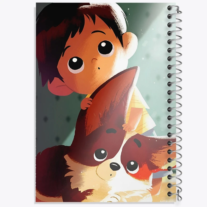 دفتر طراحی 50 برگ خندالو طرح پسر و روباه کد F10951