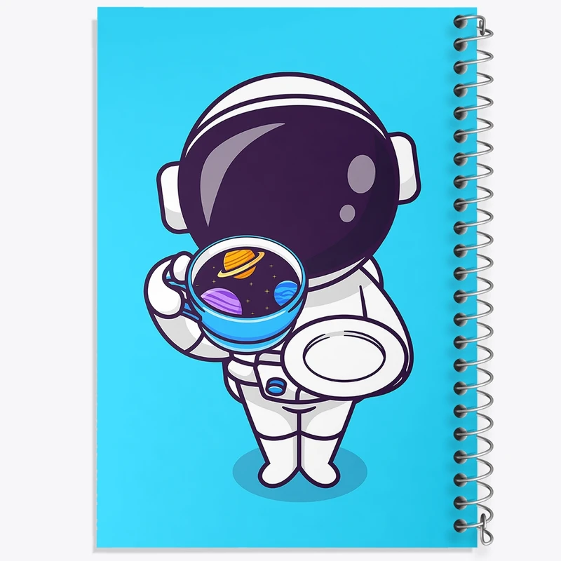 دفتر طراحی 50 برگ خندالو طرح فضانورد کد 25072