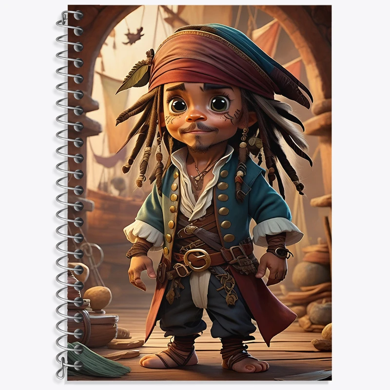 دفتر نت موسیقی 50 برگ خندالو طرح دزدان دریایی کارائیب کد F4394