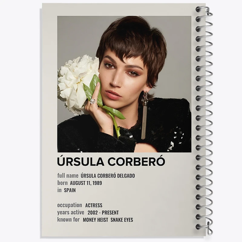 دفتر مشق 100 برگ خندالو طرح اورسولا کوربرو (Úrsula Corberó) کد F13142