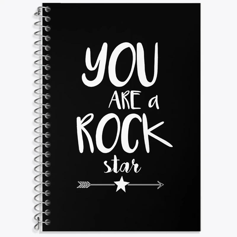 دفتر زبان دوخط 50 برگ خندالو طرح You Are A Rock Star کد F11419