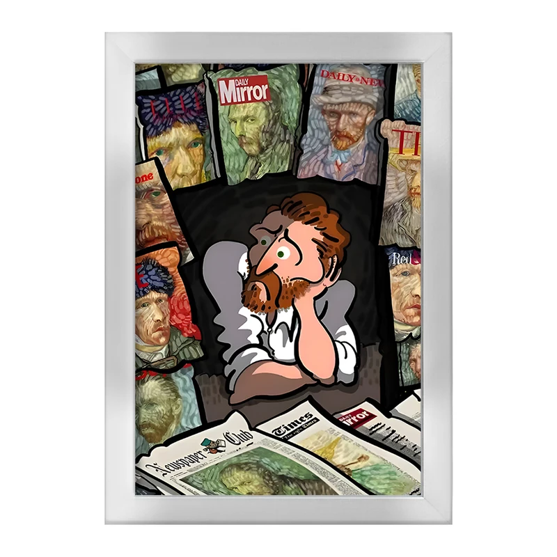 تابلو خندالو طرح ونسان ونگوگ کد F12716