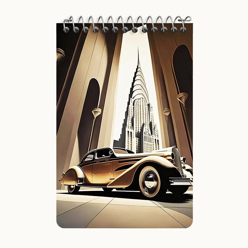 دفتر یادداشت 50 برگ خندالو طرح ماشین کلاسیک کد F4705