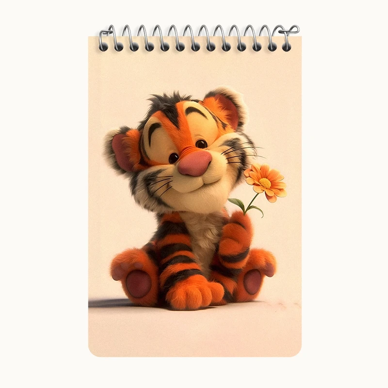 دفتر یادداشت 50 برگ خندالو طرح ببر کیوت کد F6237