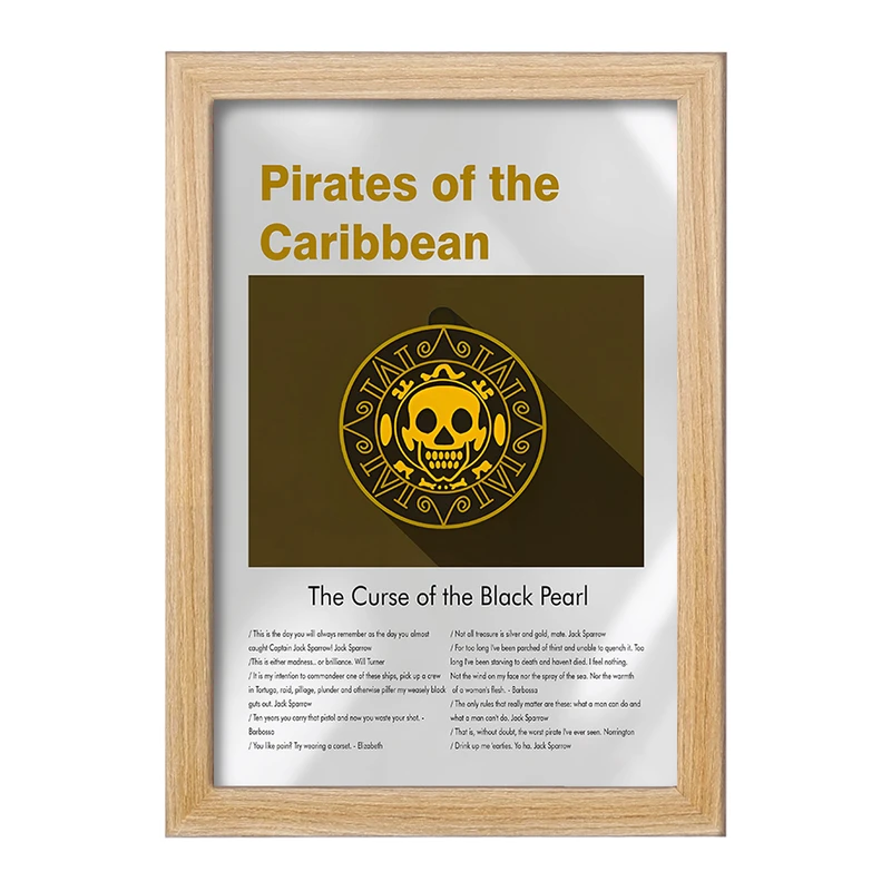 تابلو خندالو طرح دزدان دریایی کارائیب (Pirates of the Caribbean) کد F13830