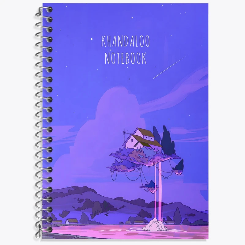 دفتر لغت 50 برگ خندالو طرح منظره شب کد N8865