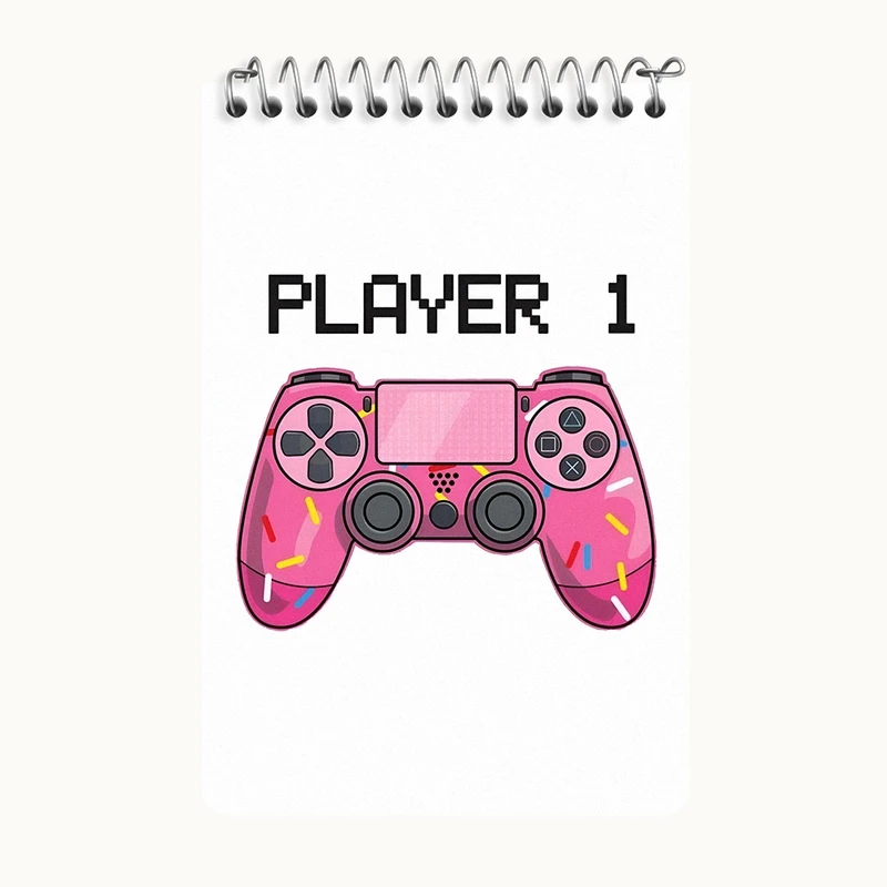 دفتر یادداشت 50 برگ خندالو طرح گیمر (Gamer) کد F3984