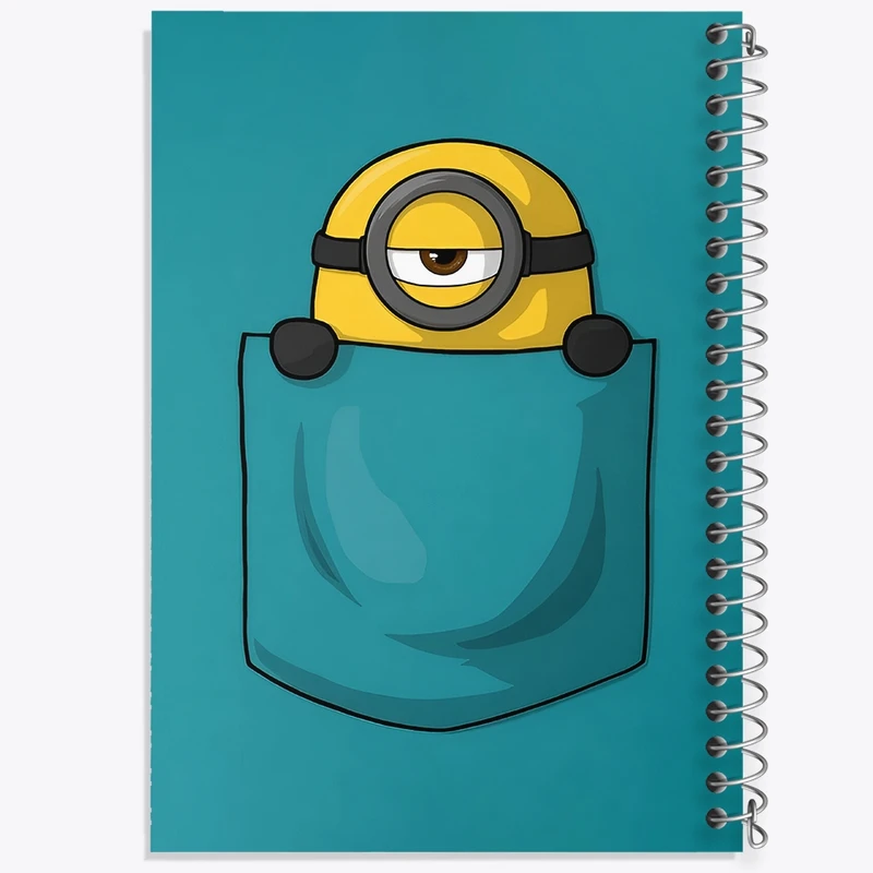دفتر ژورنال نویسی 50 برگ خندالو مدل نقطه ای طرح مینیون ها (Minions) کد F8605