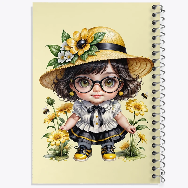 دفتر طراحی 50 برگ خندالو طرح دخترانه کد N1210