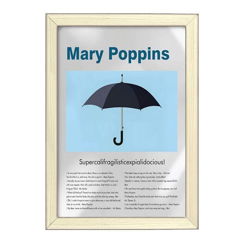 تابلو خندالو طرح مری پاپینز (Mary Poppins) کد F13841