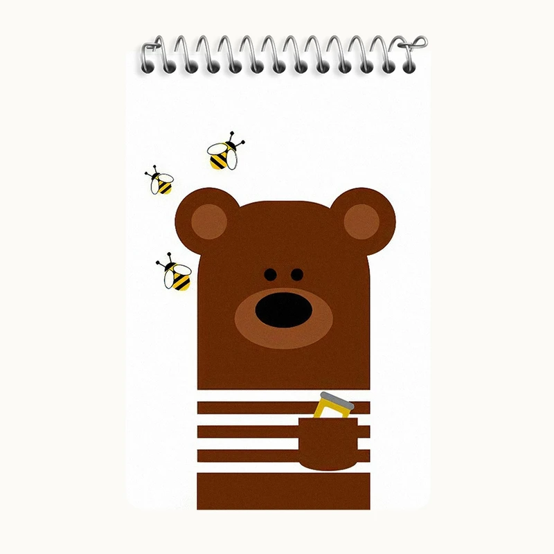 دفتر یادداشت 50 برگ خندالو طرح خرس بامزه کد F3163