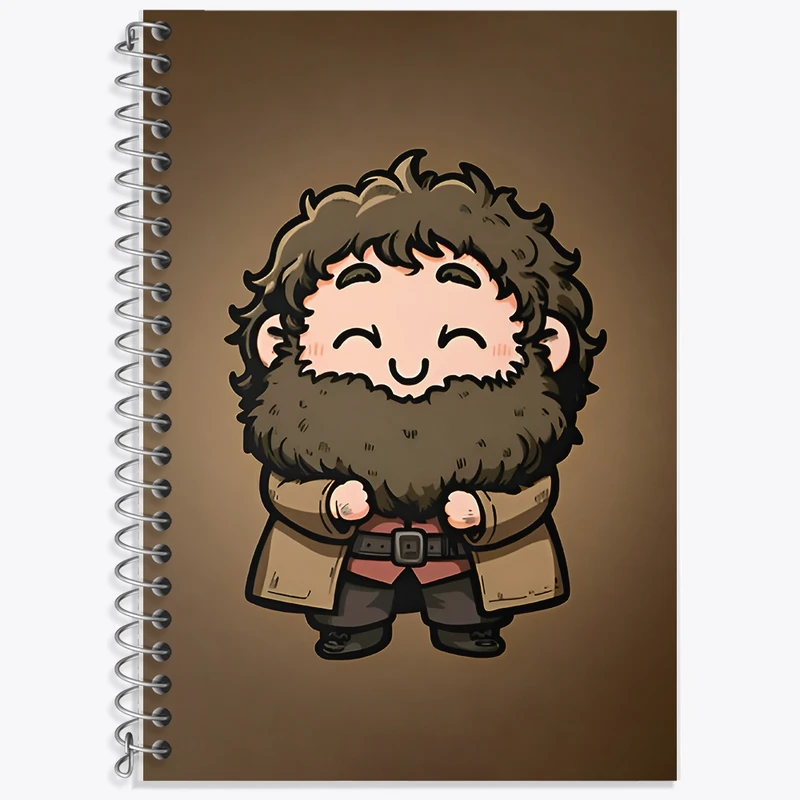 دفتر زبان 50 برگ خندالو مدل سه خط طرح هاگرید هری پاتر (Harry Potter) کد F9399