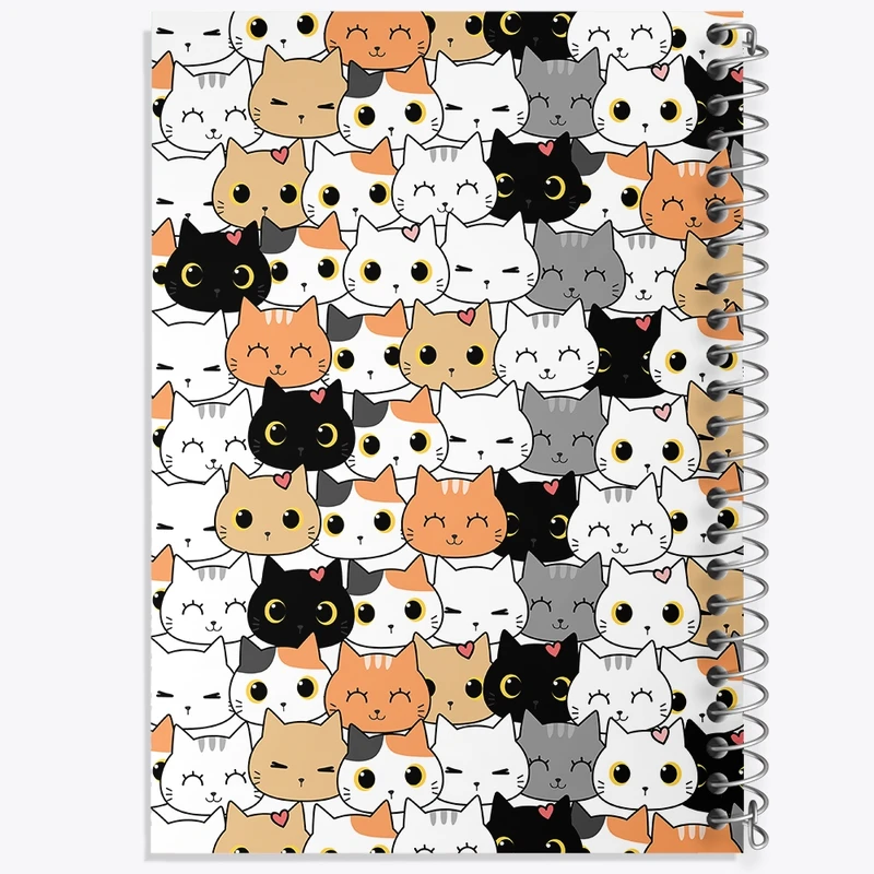 دفتر طراحی 50 برگ خندالو طرح گربه بامزه کد N314