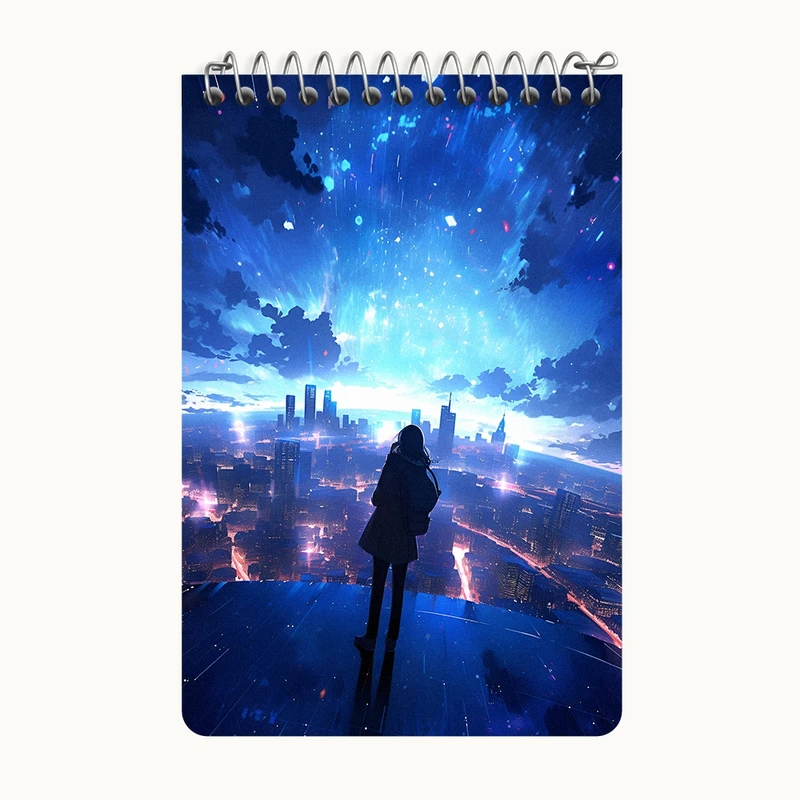 دفتر یادداشت 50 برگ خندالو طرح دختر تنها کد F9342