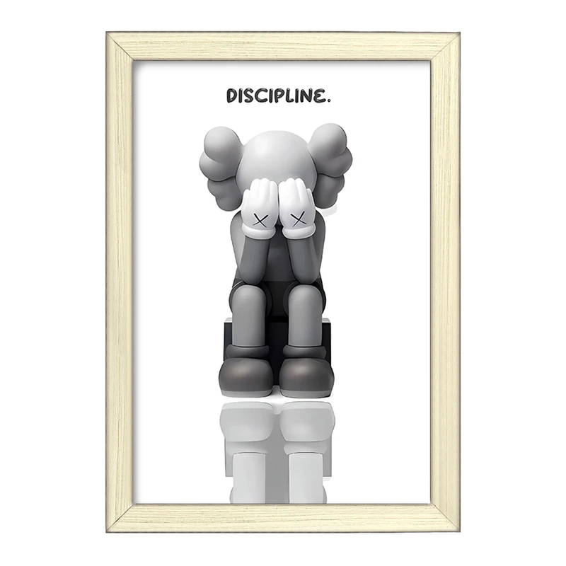 تابلو خندالو طرح عروسک کاز (kaws) کد F3991