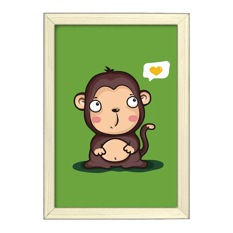 تابلو خندالو طرح میمون کیوت کد F2477