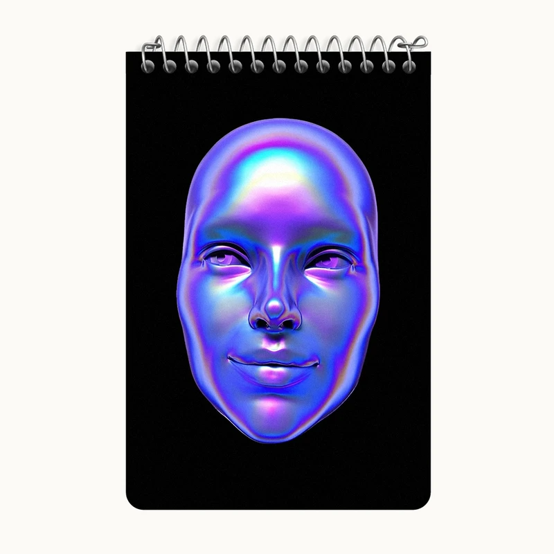 دفتر یادداشت 50 برگ خندالو طرح صورت مصنوعی کد F9658