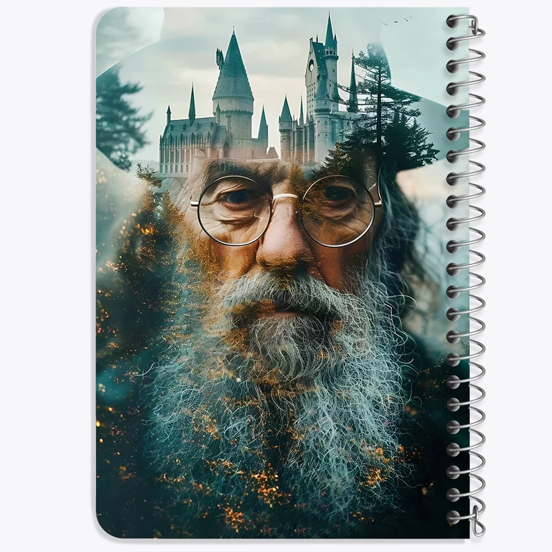دفتر یادداشت 50 برگ خندالو طرح گندالف هری پاتر (Harry Potter) کد F14189