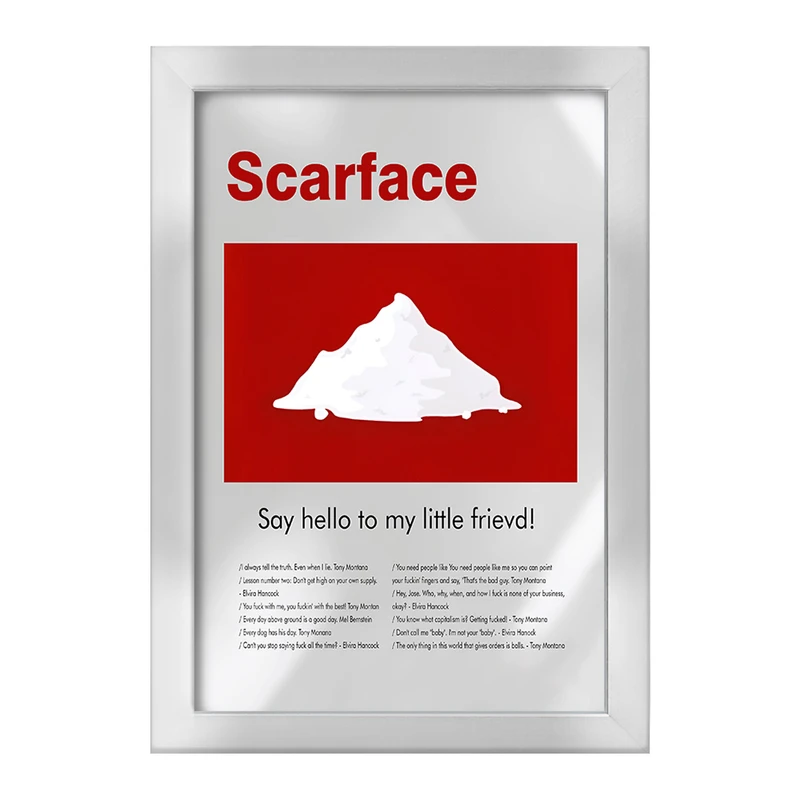 تابلو خندالو طرح صورت زخمی (scarface) کد F13846