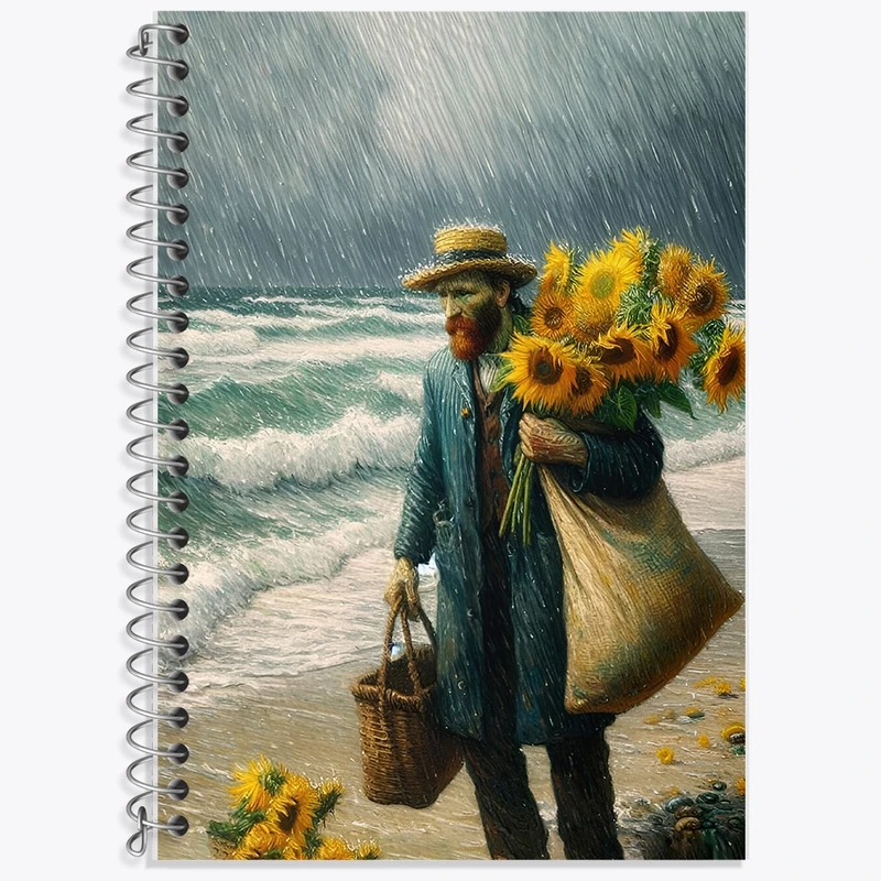 دفتر لغت 50 برگ خندالو طرح ونسان ونگوگ کد F8777