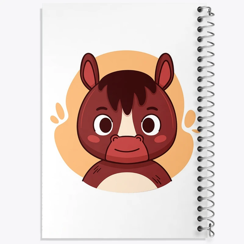 دفتر طراحی 50 برگ خندالو طرح اسب حیوانات بامزه کد 37166