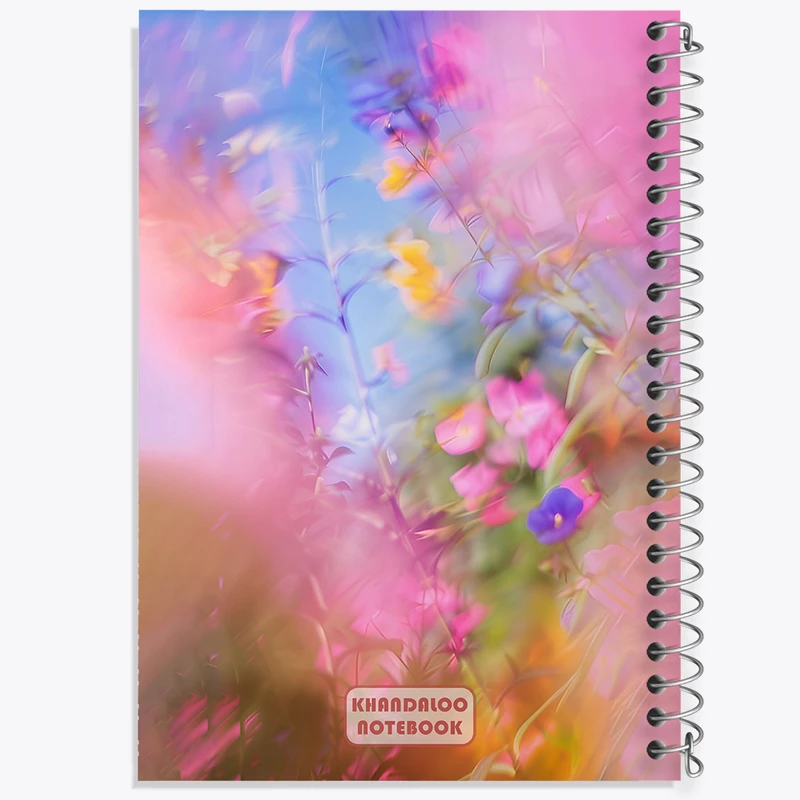 دفتر مشق 100 برگ خندالو طرح گل گلی کد N8914