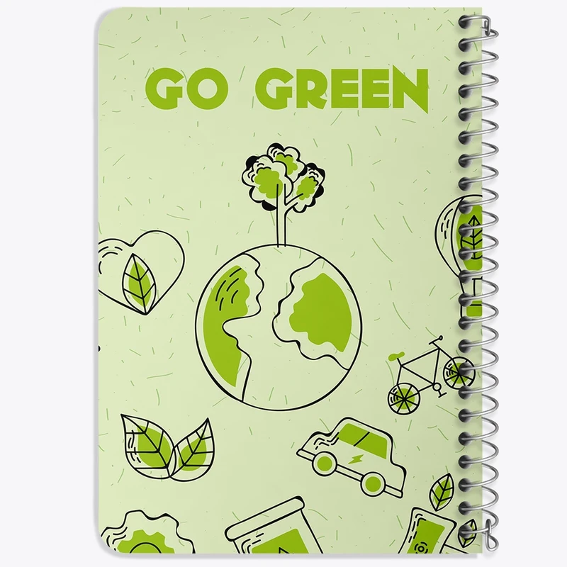دفتر یادداشت 50 برگ خندالو طرح Go Green کد F1759