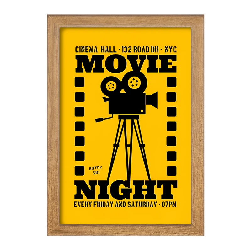 تابلو خندالو طرح دوربین فیلم برداری قدیمی کد F14139