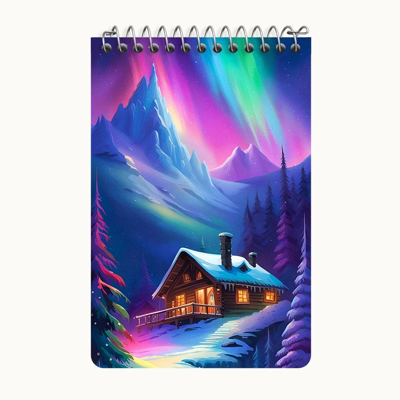 دفتر یادداشت 50 برگ خندالو طرح شفق قطبی کد F5881