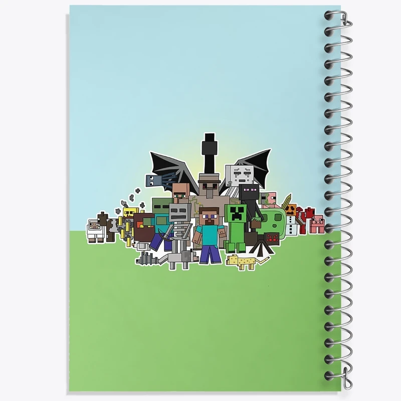 دفتر طراحی 50 برگ خندالو طرح بازی ماینکرافت Minecraft  کد 23241