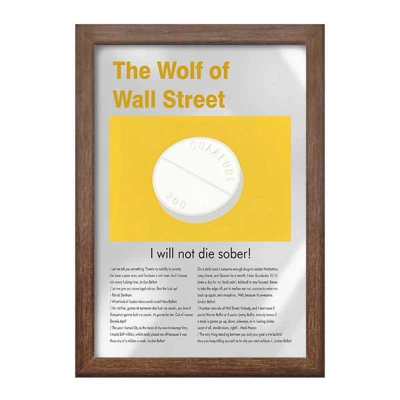 تابلو خندالو طرح گرگ وال استریت (The Wolf of Wall Stree) کد F13845