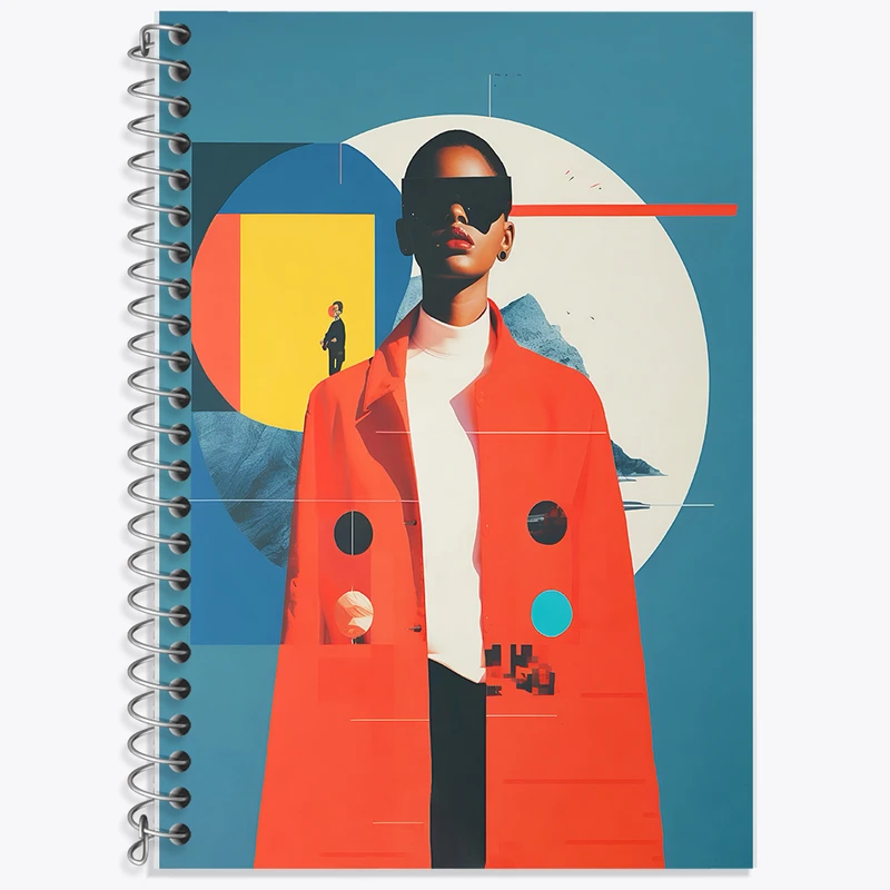 دفتر زبان 50 برگ خندالو مدل دو خط طرح دخترانه کد F10112