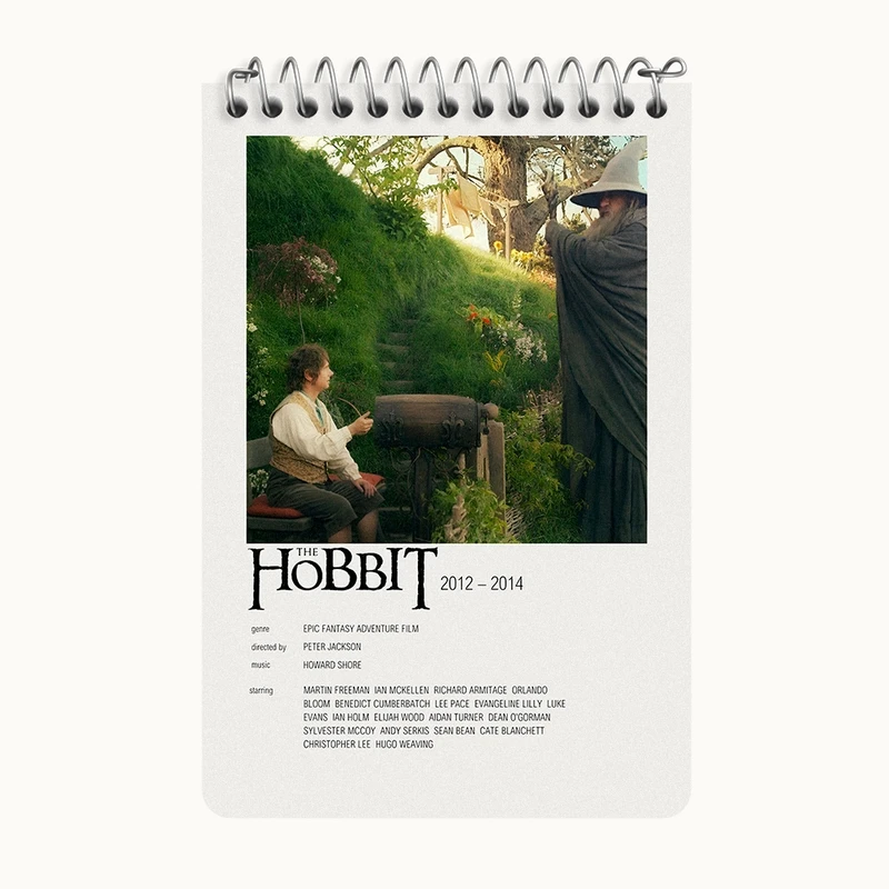 دفتر یادداشت 50 برگ خندالو طرح هابیت ها (The Hobbit) کد F13294