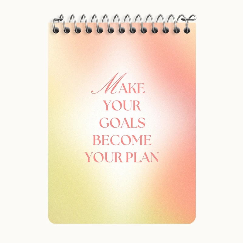 دفتر یادداشت 50 برگ خندالو طرح Make Your Goals Become Your Plan کد N2356